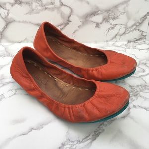 Tieks Orange Blue Ballet Flats Size 7